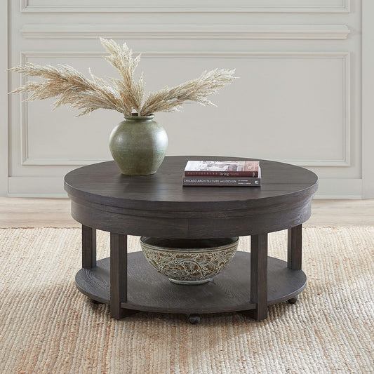 Round Lift Top Cocktail Table