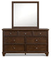 Danabrin Twin Panel Storage Bed, Dresser and Mirror