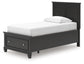 Lanolee Twin Panel Storage Bed, Dresser and Mirror