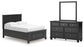 Lanolee Full Panel Storage Bed, Dresser and Mirror