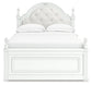 Kozlani Full Upholstered Panel Storage Bed, Dresser and Mirror