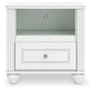 Kozlani Twin Upholstered Panel Storage Bed, Dresser, Mirror and Nightstand