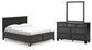 Lanolee California King Panel Storage Bed, Dresser and Mirror