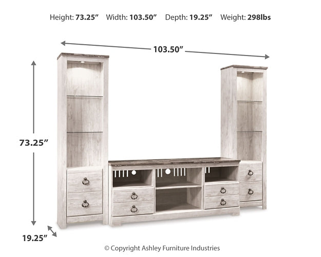 Willowton 3-Piece Entertainment Center