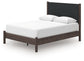 Pamytta Queen Upholstered Panel Platform Bed, Dresser, Mirror, Chest and Nightstand