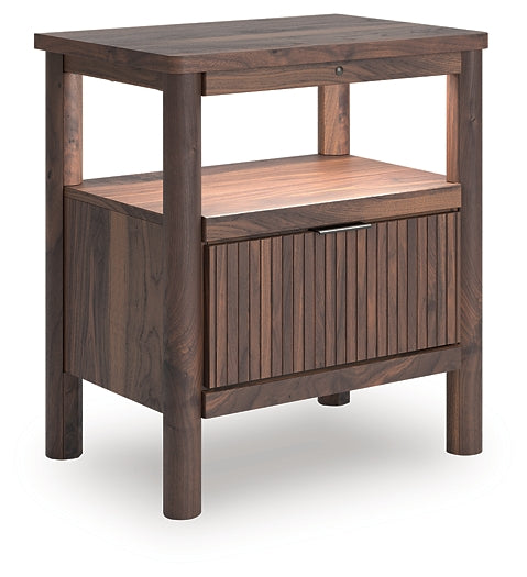 Pamytta Twin Upholstered Panel Bed, Dresser, Mirror and Nightstand