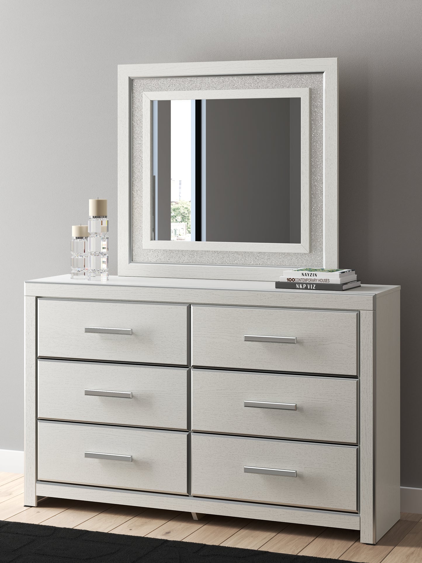Zuraleus King Upholstered Bed, Dresser and Mirror