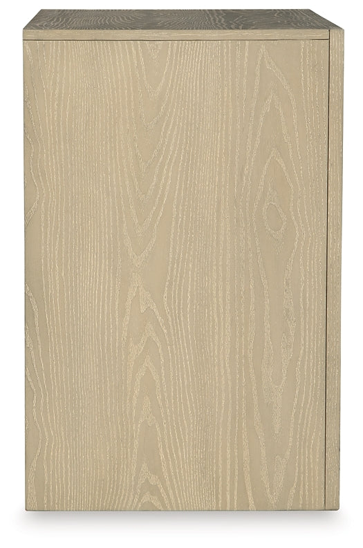 Calmoro King Bookcase Bed with Mirrored Dresser and Nightstand