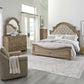 King Uph Bed, Dresser & Mirror, Chest