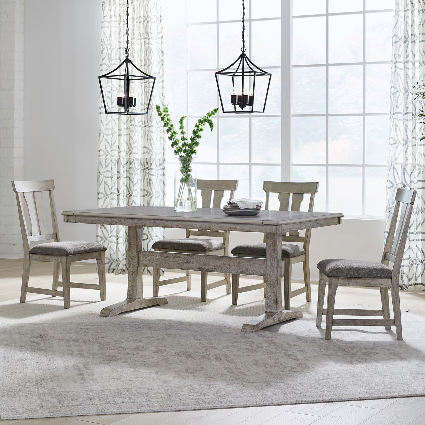 5 Piece Trestle Table Set