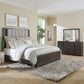 King Uph Bed, Dresser & Mirror