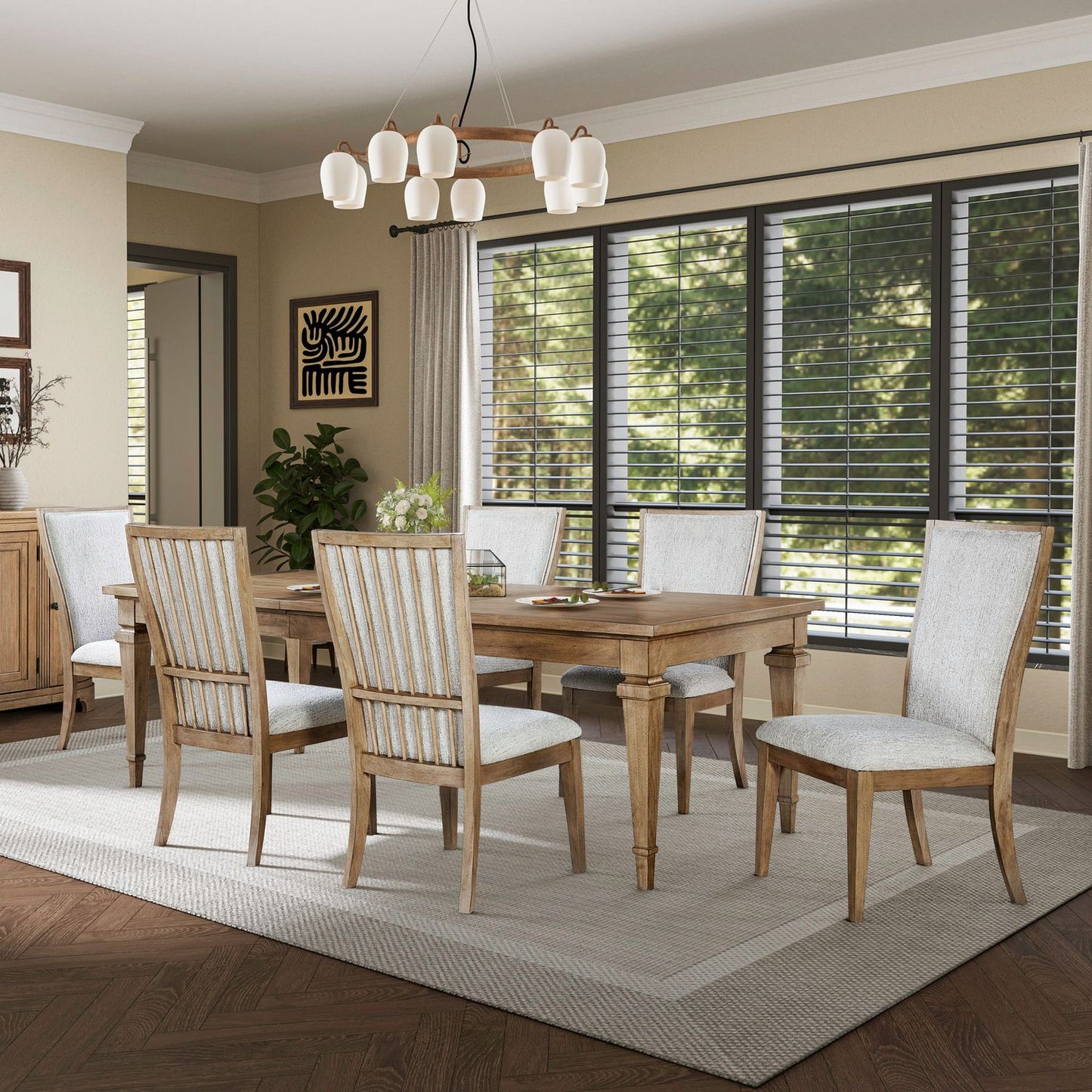 Opt 7 Piece Rectangular Table Set