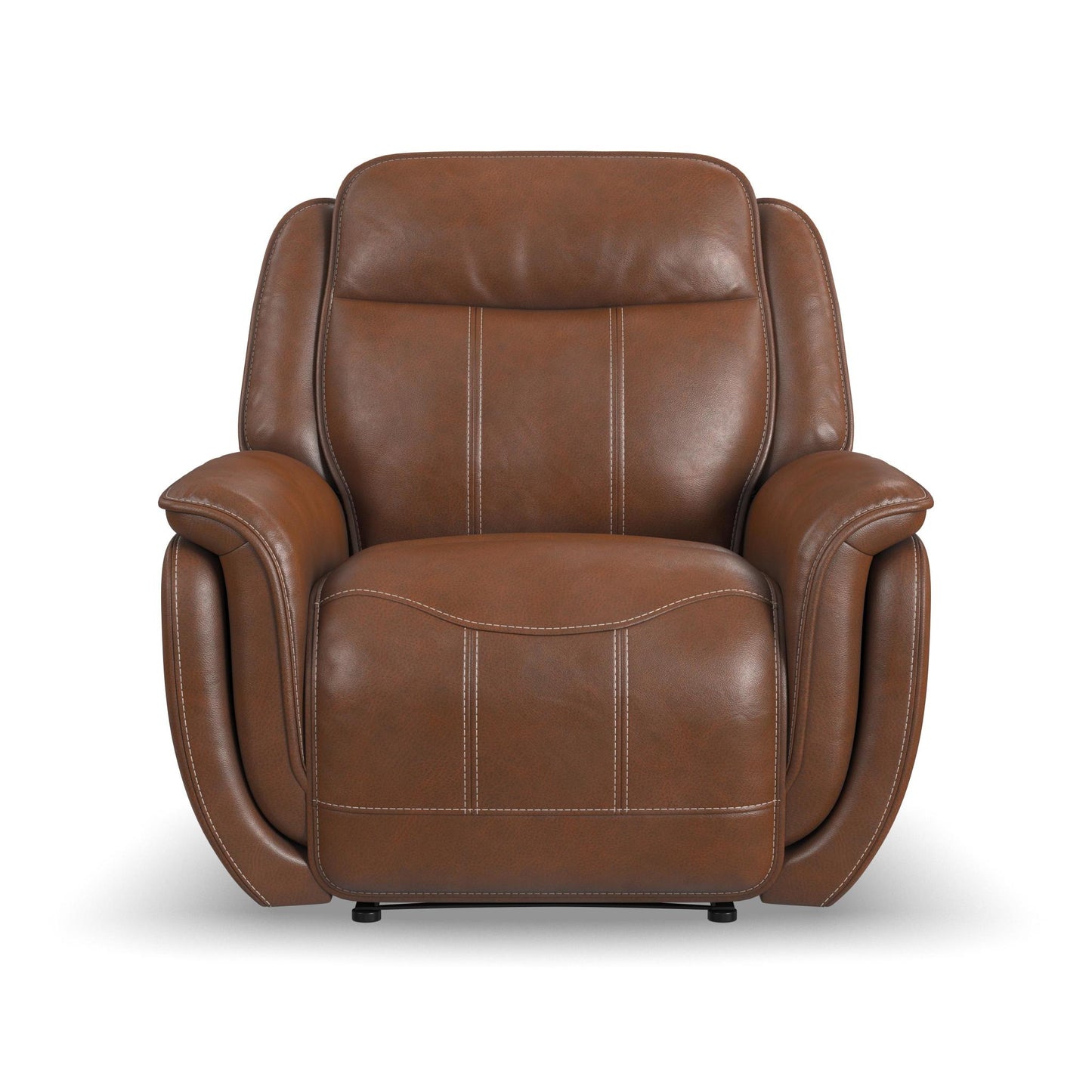 Swift Hazelnut Leather Power Recliner with Power Headrest & Lumbar