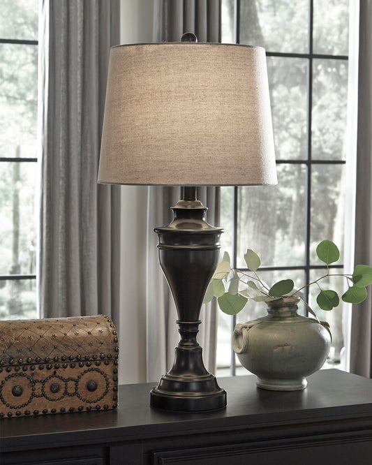 Signature Design by Ashley Darlita Metal Table Lamp - Vaughn Outlet Kankakee IL
