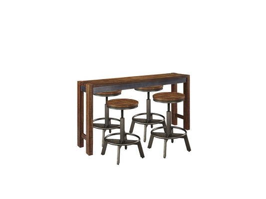 Signature Design by Ashley Torjin Counter Height Dining Table and 4 Barstools - Vaughn Outlet Kankakee IL