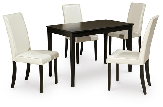 Signature Design by Ashley Kimonte Dining Table and 4 Chairs - Vaughn Outlet Kankakee IL