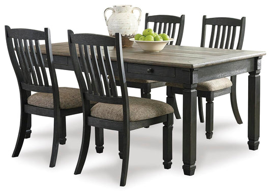 Signature Design by Ashley Tyler Creek Dining Table and 4 Chairs - Vaughn Outlet Kankakee IL
