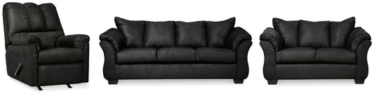 Signature Design by Ashley Darcy Sofa, Loveseat and Recliner - Vaughn Outlet Kankakee IL