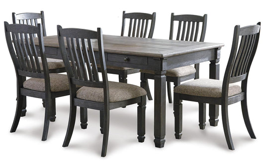 Signature Design by Ashley Tyler Creek Dining Table and 6 Chairs - Vaughn Outlet Kankakee IL