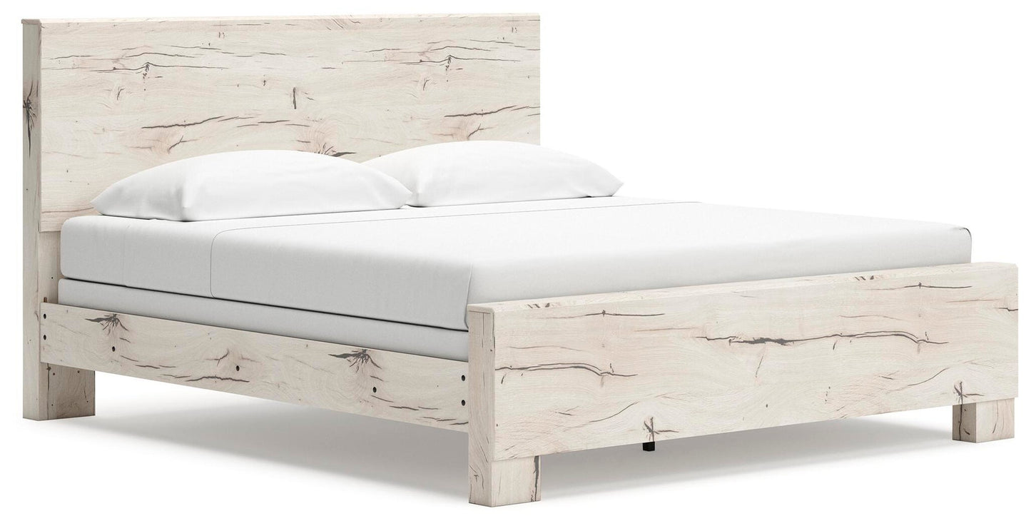 Lawroy King Panel Bed, Dresser, Mirror, Chest and Nightstand