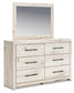 Lawroy King Panel Bed with Storage, Dresser, Mirror and Nightstand
