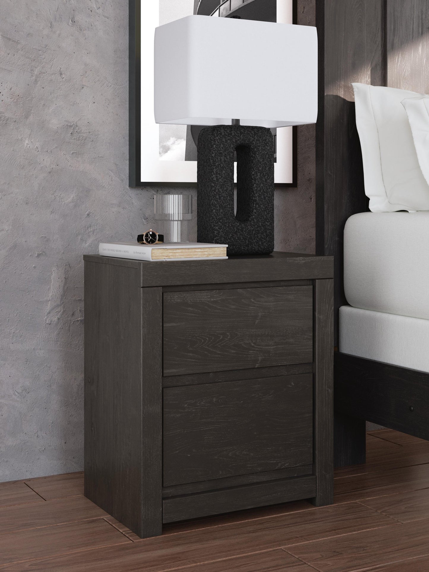 Parlayon Queen Panel Storage Bed, Dresser, Mirror and Nightstand