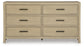 Calmoro King Bookcase Bed with Mirrored Dresser