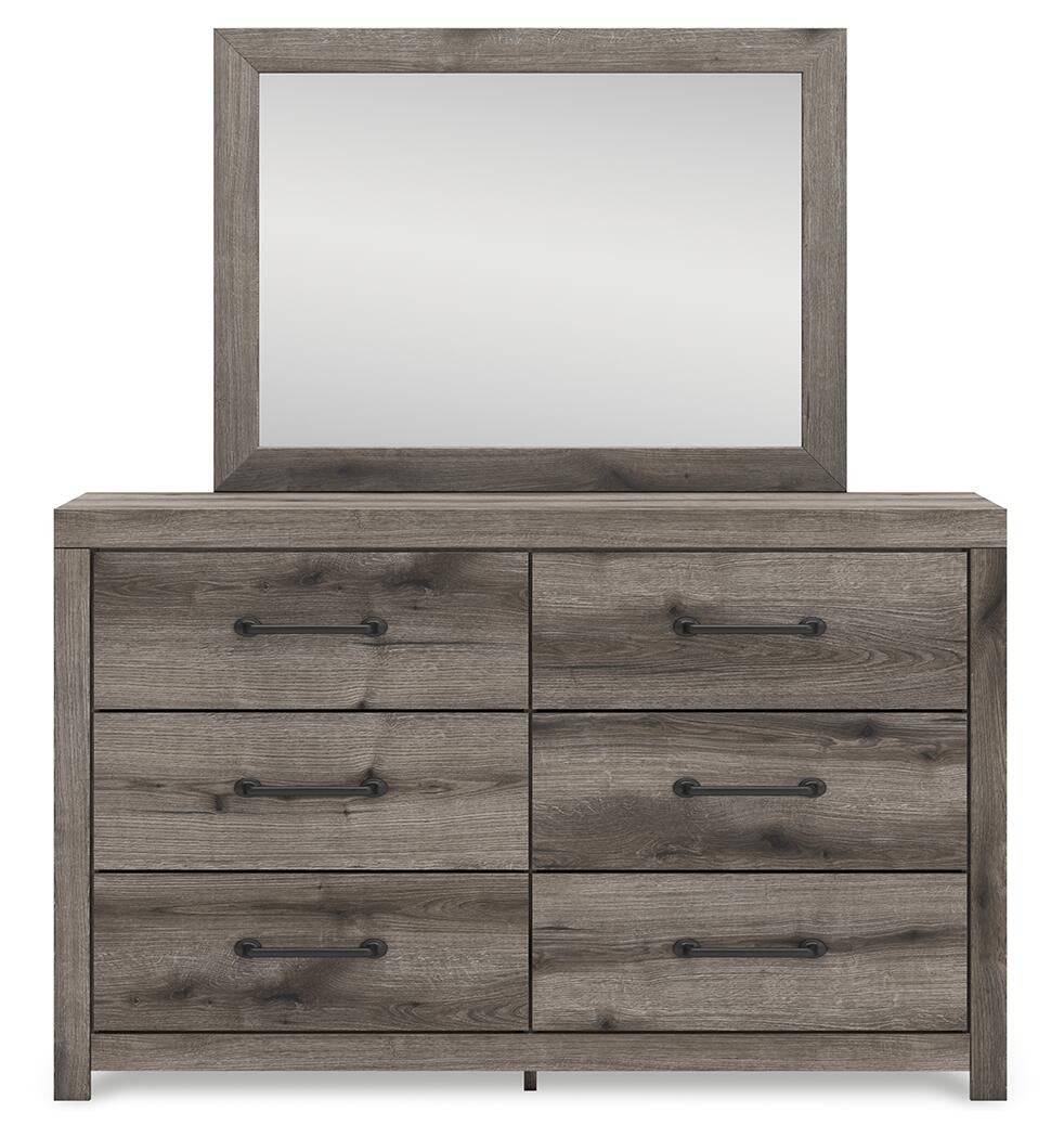 Graystorm Full Panel Bed, Dresser and Mirror