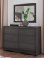 Parlayon King Panel Storage Bed, Dresser, Mirror and Nightstand