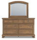 Feddinger King Panel Bed with Mirrored Dresser