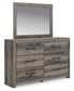 Urbanoore Twin Panel Bed with Storage, Dresser and Mirror