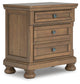 Vandenmore King Panel Bed with Mirrored Dresser, Chest and Nightstand