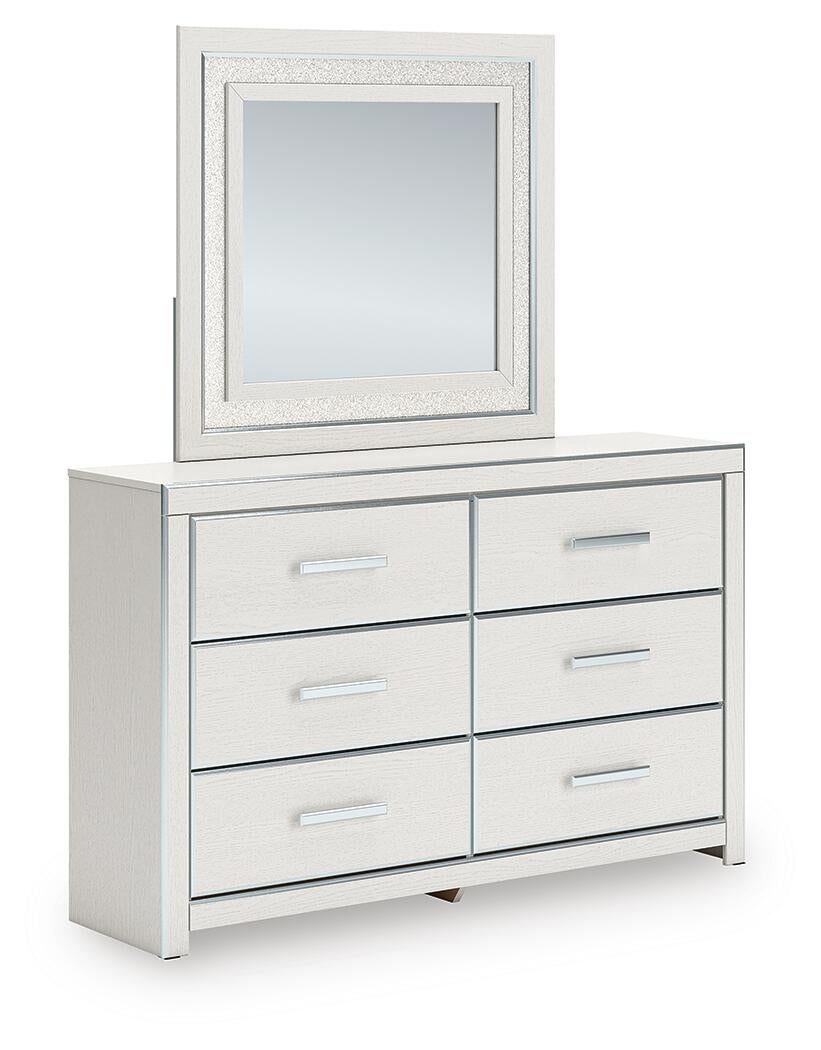 Birmonton Queen Upholstered Panel Bed, Dresser, Mirror and Nightstand