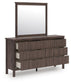 Cadmori Queen Panel Platform Bed, Dresser and Mirror