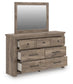 Keithland King Poster Bed, Dresser and Mirror