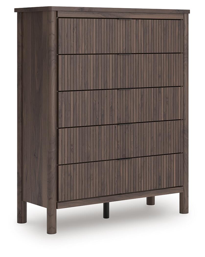 Cadmori Queen Panel Bed, Dresser, Mirror, Chest and Nightstand