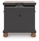 Chadworth King Poster Bed with Mirrored Dresser and Nightstand