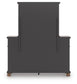 Chadworth Queen Poster Bed with Mirrored Dresser and Nightstand