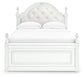 Maylilly Full Upholstered Panel Bed, Dresser and Mirror
