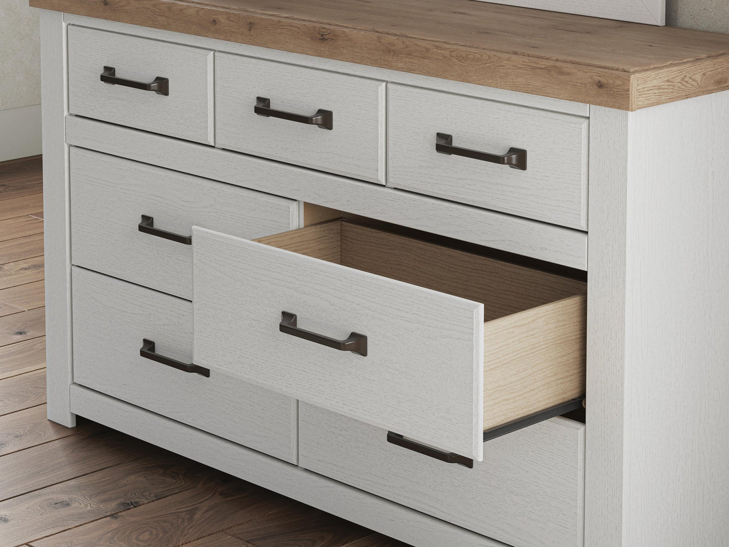 Savonport King Panel Bed, Dresser and Mirror
