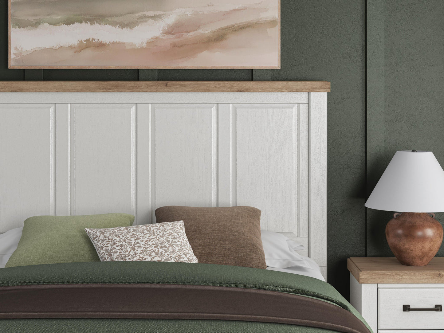 Savonport King Panel Bed, Dresser and Mirror