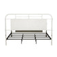 King Metal Bed - Antique White