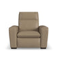 Sense Greige Leather Power Recliner with Power Headrest, Lumbar & Pulse