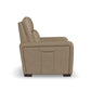 Sense Greige Leather Power Recliner with Power Headrest, Lumbar & Pulse