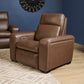 Sense Espresso Leather Power Recliner with Power Headrest, Lumbar & Pulse