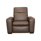 Sense Espresso Leather Power Recliner with Power Headrest, Lumbar & Pulse