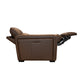 Sense Espresso Leather Power Recliner with Power Headrest, Lumbar & Pulse