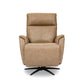 Cove Dune Leather Power Swivel Recliner with Power Headrest, Lumbar, Heat, & Massage