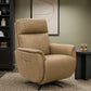 Cove Dune Leather Power Swivel Recliner with Power Headrest, Lumbar, Heat, & Massage