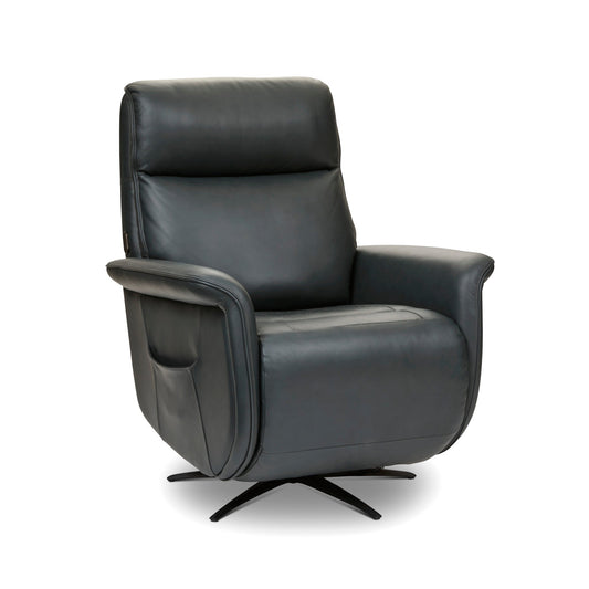 Haven Harbor Leather Power Swivel Recliner with Power Headrest, Lumbar, Heat, Massage & Ventilation